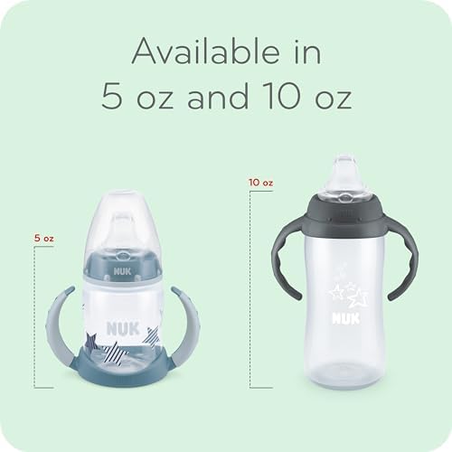 NUK Active Spill Proof Sippy Cup, 10 oz, 2 Pack, 8+ Months, Spill Proof Sippy - Image 5