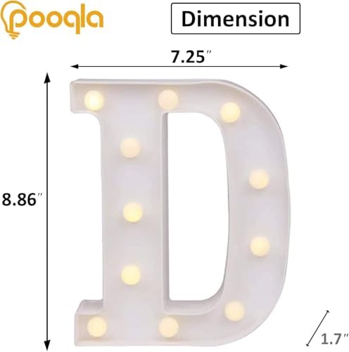 Pooqla LED Light Up Letters, Warm White and Colorful Lighted Marquee Letters - Image 6