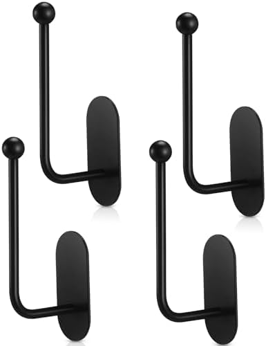 CroBlissful 4 Pcs Adhesive Curtain Holdbacks No Drill Window Hook - Image 6