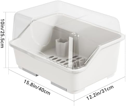Tomorotec Plastic Dish Drying Rack & Drain Board - Image 7