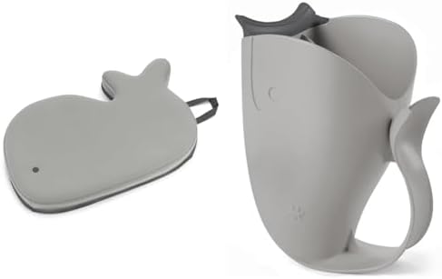 Skip Hop Moby Bath Kneeler and Baby Bath Rinse Cup Tear-Free Waterfall Grey by Unknown