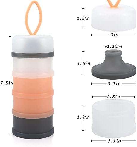 Accmor 2 Pack Baby Formula Dispenser On The Go, Stackable Non-Spill Portable - Image 7
