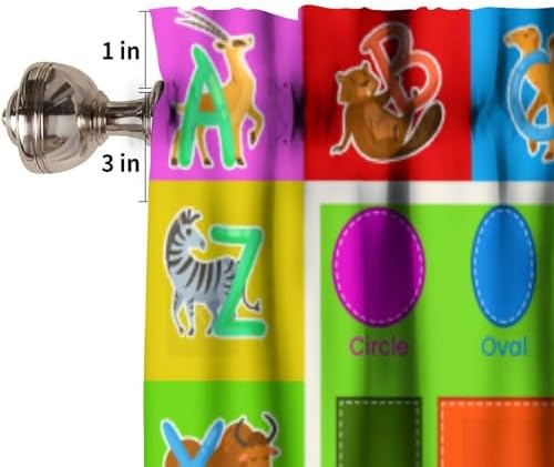 Kids Classroom ABC Valance Curtain Cartoon Toddler Colourful Animals ABC - Image 6