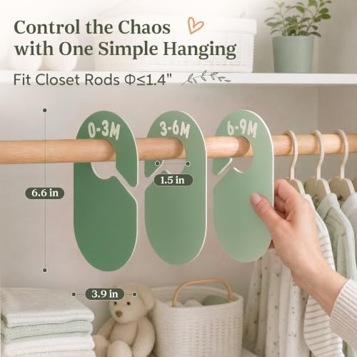 Baby Clothes Size Dividers Set for Nursery Closet Organizer - Image 7
