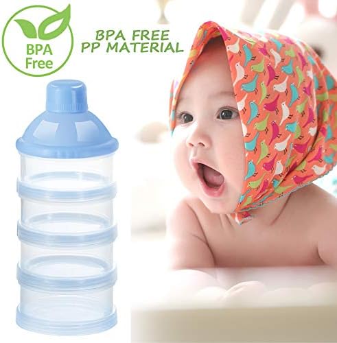 Accmor Formula Dispenser On The Go, 4 Compartments Stackable Formula Container - Image 7