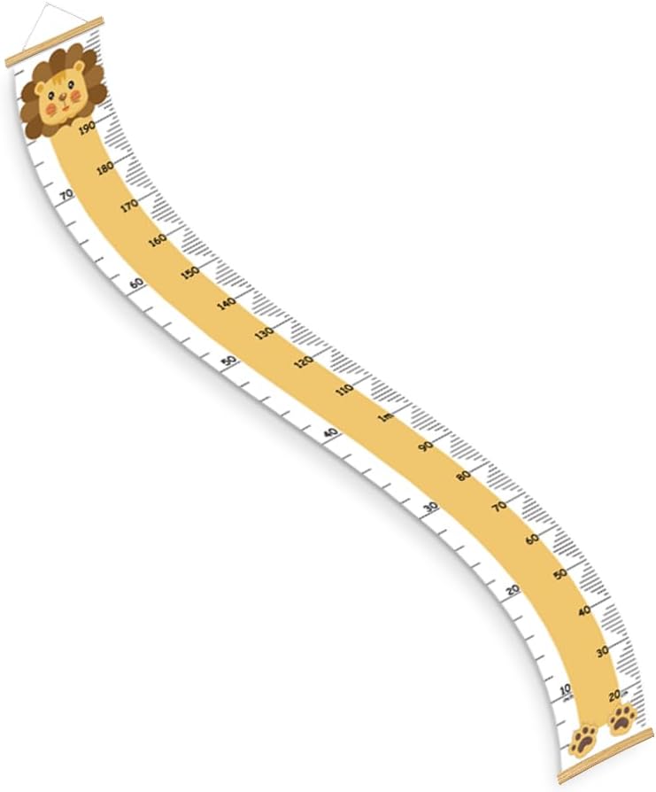 Canvas Baby Kids Growth Chart, Lion Height Measurement Wall Hanging Ruler - Image 7