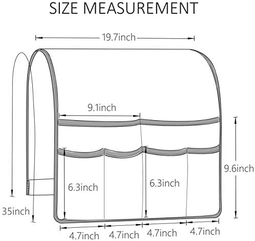 Sofa Armrest Organizer Non-Slip Arm Chair Hanging Caddy Remote Control Holder - Image 6