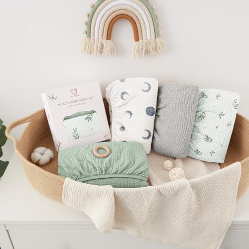 Bearmoss Muslin Mini Crib Sheets - Image 7