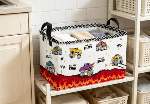 Essme Rectangular Car Basket, Cute Storage Bins Organizer - Image 7