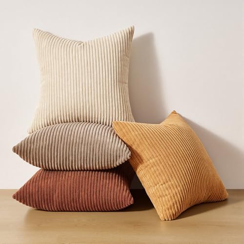 Topfinel 24x24 Inch Pillow Covers Set of 4 Yellow Brown Gradient Farmhouse - Image 7