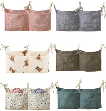 Baby Bedside Hanging Bags Storage Organizer Milk Bottle Toy Crib Baby Nappy-Bag - Image 6