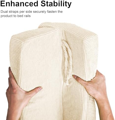 AEOCOO Bed Rail Bumpers for Toddlers, J-Shaped 2.3 Ft Kid Bed Bumpers Beige - Image 6