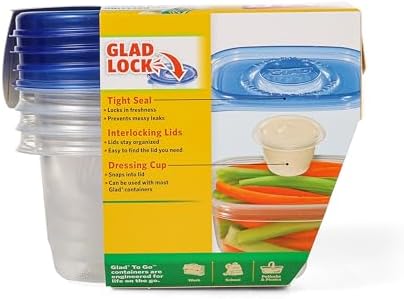 Glad GladWare To-Go Medium Rectangle Snack Containers, 24 Oz - Image 4