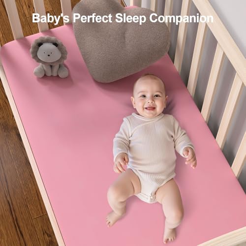 Pack N Play Sheets Fitted, Mini Crib Sheets, Breathable Soft Unisex Playard - Image 7