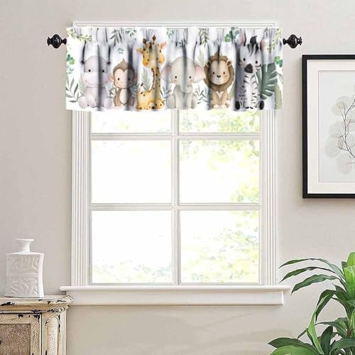ShiTingYu Animals Window Valance, Baby Animals Watercolor Woodland Forest - Image 6
