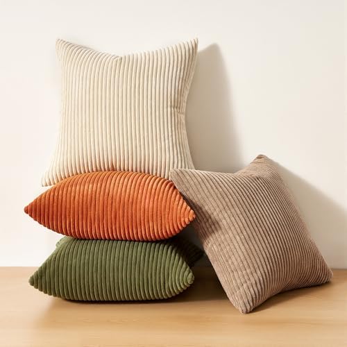 Topfinel Fall Home Decor Rust OliveGreen Throw Pillow Covers 22x22 Inch Set of - Image 7
