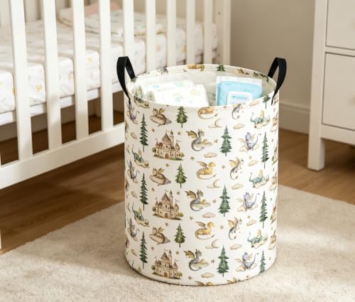 Baby Laundry Basket Baby Nursery Hamper Kids Laundry Basket Toy Storage Bin - Image 6