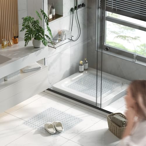 HITSLAM Shower Mat Anti Slip, Square Bath Mat - Image 7