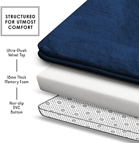 Clara Clark Bathroom Rugs, Velvet Memory Foam Bath Mat, Machine Washable Bath - Image 6
