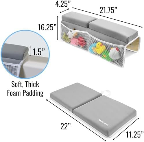 HealthSmart Baby Bath Kneeler and Elbow Rest Pad Set – Ultra-Thick, - Image 6