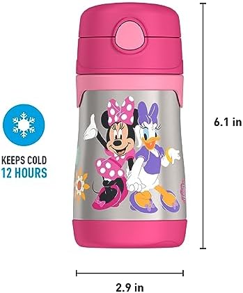 THERMOS Vacuum Insulated Stainless Steel 10oz Straw Bottle, MINNIE MOUSE - Image 7