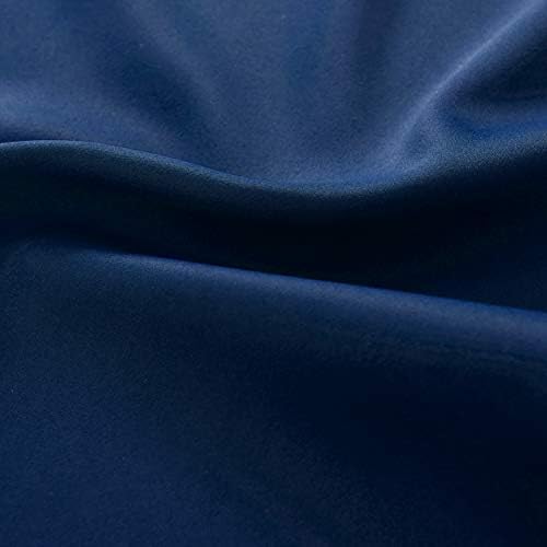 DONREN 18 Inch Long Navy Blue Blackout Curtain Valances - Image 6