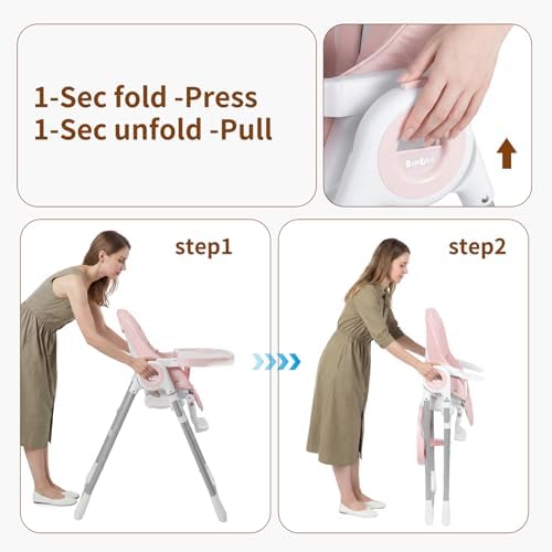Babilous Baby High Chair, 4-in-1 Foldable - Image 7