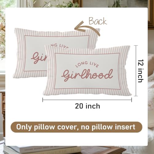 Girls Room Decor Throw Pillow Cover 12x20, Long Live Girlhood Throw Pillows - Image 7