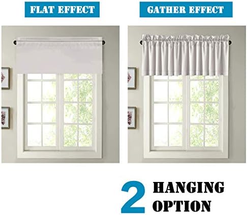 H.VERSAILTEX Blackout Valances for Windows, Kitchen Window Valance Curtains for - Image 6