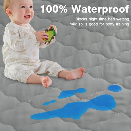 Pack and Play Mattress Pad Protector Sheet Fitted Waterproof Mattress Cover - Image 6