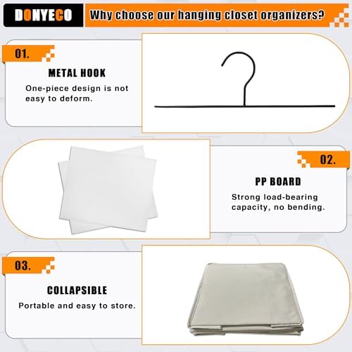 Hanging Closet Organizer 6-Tier, Oxford Wardrobe Storage - Image 7