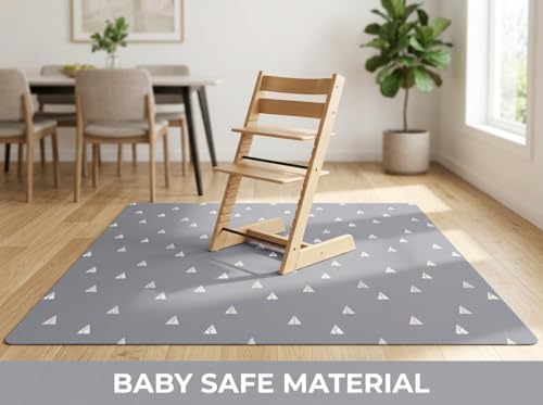 51” Baby Splat Mat for Under High Chair/Arts/Crafts, WOMUMON Washable - Image 6