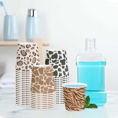RUSPEPA 5oz Disposable Paper Cups, Bathroom Cups Small Mouthwash, 100 Pack Set - Image 5