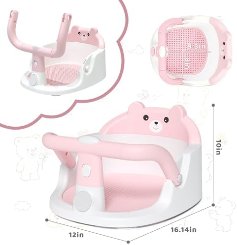 Baby Bath Seat for Babies 6 Months & up Non-Slip Toddler Bath Seats for Sitting - Image 7