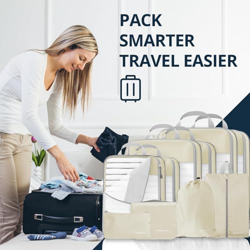 Compression Packing Cubes 10 Set, Compressible Space-Saving Packing Cubes - Image 7