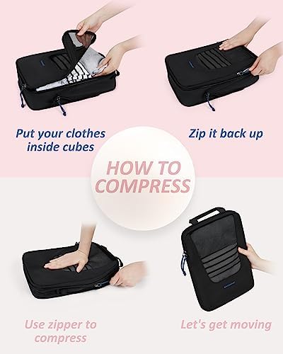 Bagsmart Compression Packing Cubes, Travel Bag Cruise Ship Essentials - Image 6