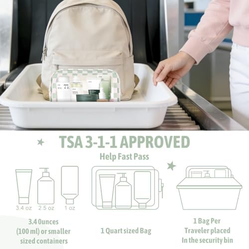 5PCS Diaper Bag Organizer Pouch Set, TSA Approved Toiletry Bag, Waterproof TPU - Image 7