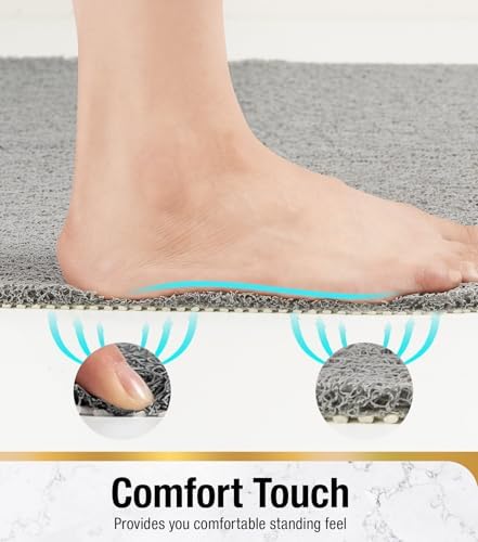 HITSLAM Bathtub Mat Non Slip, 35 x 16 Inch Long Soft PVC Loofah Shower Mat - Image 6