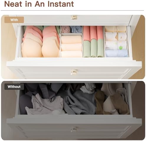Criusia Drawer Organizer Clothes, 21 Pack Dresser Organizer - Image 6