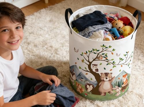 Kids Laundry Basket Animal Hamper - Image 6