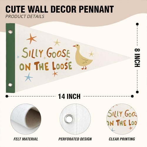 Goose Nursery Decor Silly Gooses On the Loose Pennant Banner Flags - Image 6