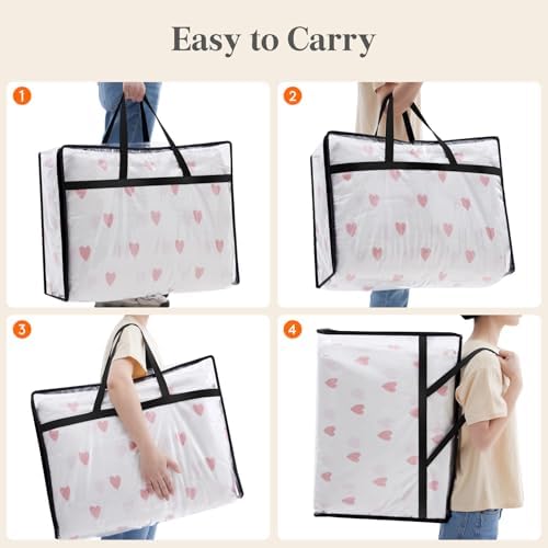 Lifewit 6 Pack Clear Clothes Storage Bags, 75L Plastic Blanket Storage Bag - Image 6