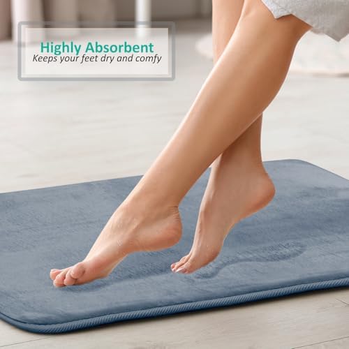Clara Clark 2 Piece Bathroom Rugs, Velvet Memory Foam Bath Mat Set, Non-Slip - Image 7