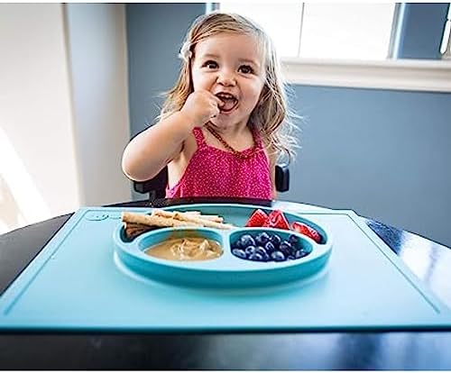 ezpz Happy Mat - 24 Months+ - 100% Silicone Suction Plate - Divided Toddler - Image 6