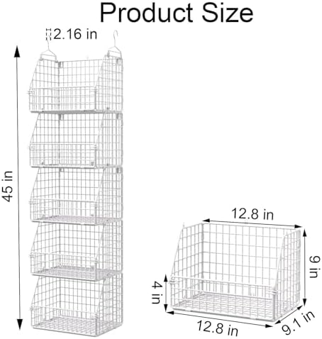 PUPPYCUTE Hanging Closet Organizer and Storage, Clothes Hanging Shelves Wire - Image 6