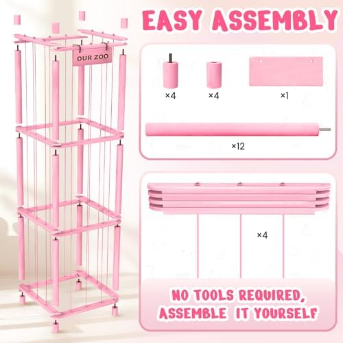 Woodure Stuffed Animal Storage & Organizer, Wooden Cute Zoo Toy Holder - Image 6