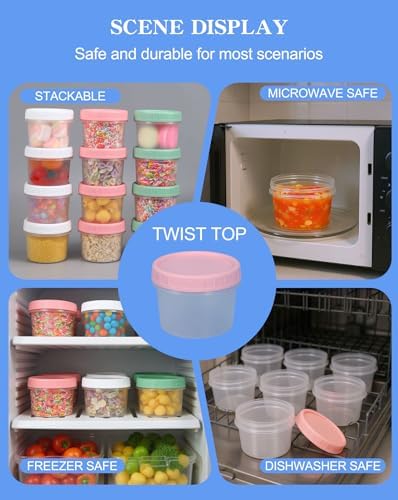 Food Storage Containers 12 Pack 5.4 oz Freezer Storage Containers - Image 6