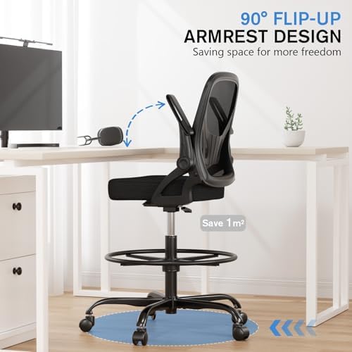 Alolo 450lbs Drafting Chair Tall Office Chair - Image 6