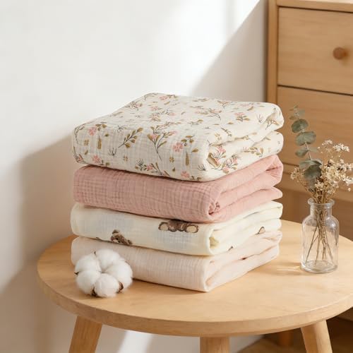 Organic Crib Sheets Fitted Crib Mattress Sheet 52x28 Inches 100% Muslin Cotton - Image 6