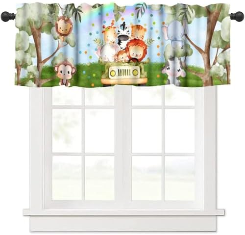 Children's Day Curtain Valance for Living Room Bathroom Farmhouse, Kids Cartoon - Image 6